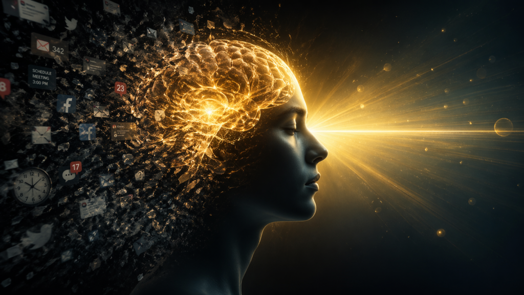 conceito de foco mental produtividade profunda
