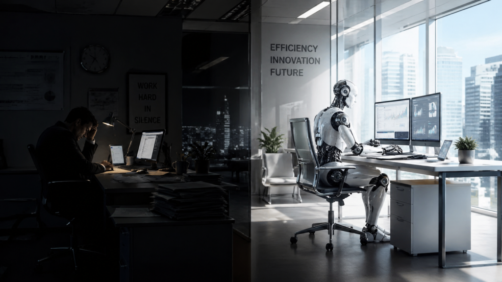 inteligência artificial substituindo trabalhadores humanos