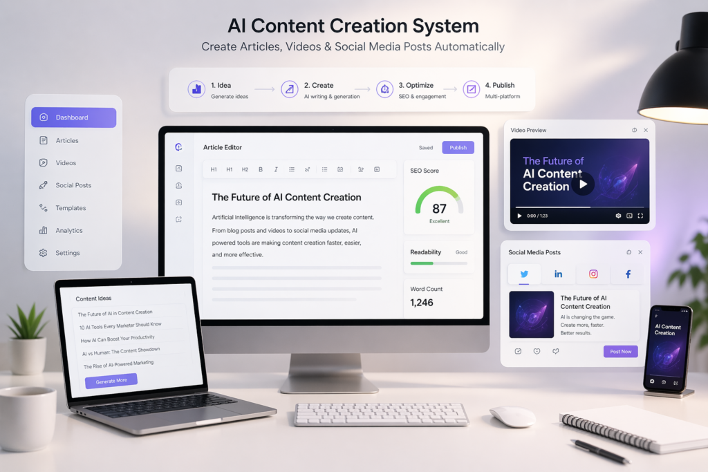 produção de conteúdo em escala com inteligência artificial