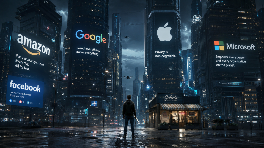 Pequenos negócios competindo na economia digital automatizada