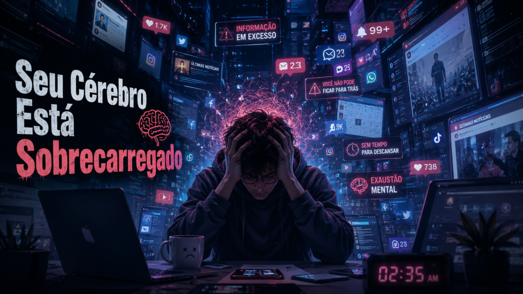excesso de estímulo digital e sobrecarga mental
