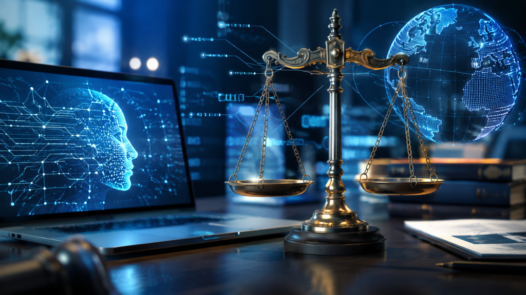 Representação da regulamentação dos deepfakes e da inteligência artificial no Brasil e no mundo.